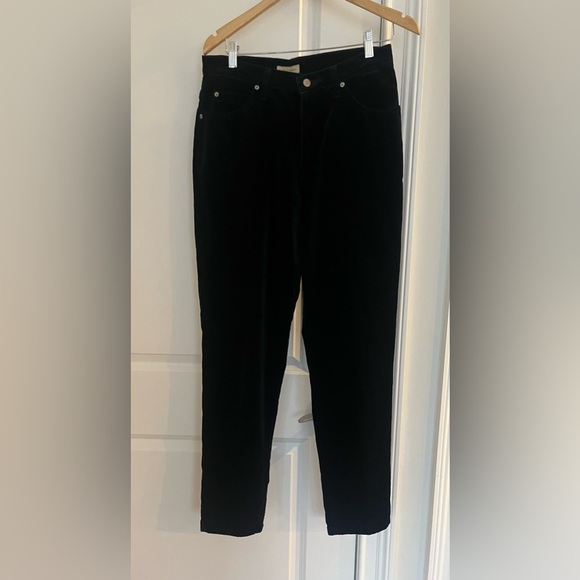 Calvin Klein Black Velour High Rise Pants Women’s Size 12 - Picture 1 of 6